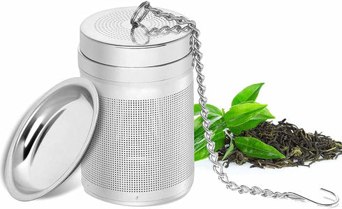 Tea Infuser, Extra Fine Mesh Loose Leaf Tea Steeper for Loose Tea 304 Stainless Steel Tea Strainers with Extended Chain Hook to Brew Loose Leaf Te...