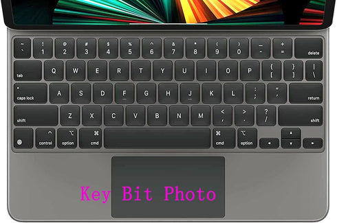 Silicone Keyboard Skin Cover Compatible for 2021 2020 iPad Pro 12.9 inch Magic Keyboard (4th 5th Generation), 2024 13" iPad Air M2, 2022 M2 iPad P...