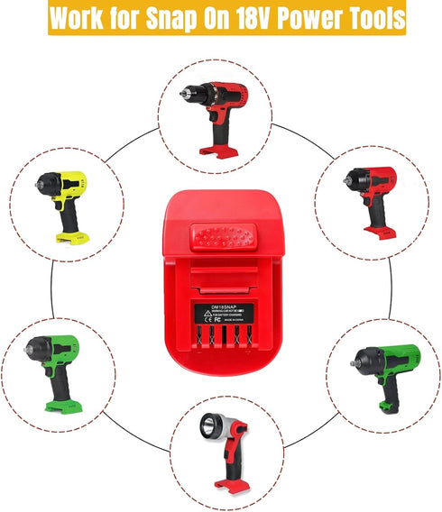 for Milwaukee to Snap On 18V Battery Adapter, Convert for Milwaukee M18 18V Battery to Work for Snap On 18V Power Tool (Adapter Only)...