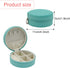 Travel Jewelry Case, Small Round Travel Jewellery Organiser for Women, Waterproof Portable Travel Jewelry Box (Blue)......