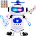 Toysery Walking Robot Toys for Kids - 360° Body Spinning Dancing Robot Toy with LED Lights Flashing and Music, Smart Interactive Electronic Kids R...