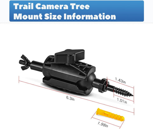 Adjustable Trail Camera Tree Mount: Game Camera Outdoor Mounting Bracket Holder with Double 360° Swivel Tilt Ball Joints, 2 Packs...