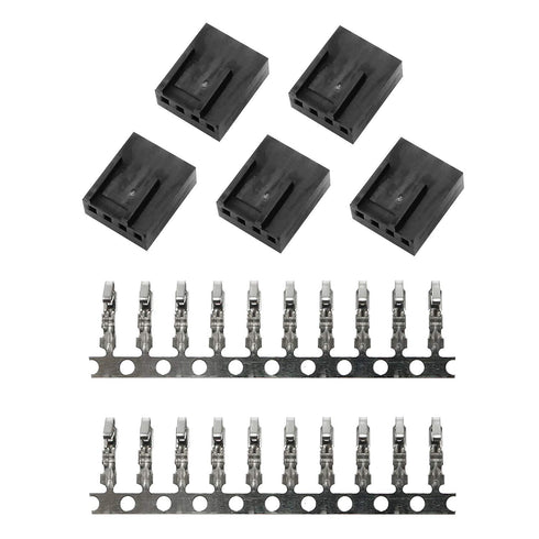 Maxmoral 5PCS PWN Plastic Shell Computer Case Cooling Fan Female Plug Interface 4-pin PC Fan Connector Kit...
