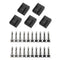 Maxmoral 5PCS PWN Plastic Shell Computer Case Cooling Fan Female Plug Interface 4-pin PC Fan Connector Kit...