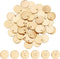 PH PandaHall 50 Pcs 304 Stainless Steel Flat Round Blank Stamping Tag Pendants Charms for Bracelet Necklace Jewelry DIY Crafts Making, Gloden...