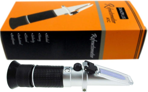 DANOPLUS Honey Moisture 58~90% Brix Refractometer with ATC, Handheld High Measuring Range Sugar Content, Honey, Jelly, Jam and Syrup...