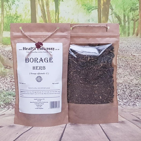 Health Embassy Borage Herb | Borago Officinalis L | 100% Natural Herbal Tea (50g)...