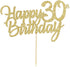 PALASASA Gold Happy Birthday cake topper - Hello 30, Cheers to 30 Years, 30 Anniversary/Birthday Cake Topper Party Decoration (30th)...