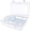 12 Grids Divided Storage Container Adjustable Hard Plastic Component Case with Removable Dividers for Items Organizing Storing...