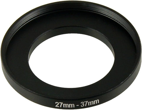 uxcell 27mm-37mm Step Up Ring Adapter for Camera, Metal 27mm to 37mm Camera Lens Hood Stepping Up Ring Filter for Digital DSLR SLR Camera, Black...
