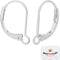Beebeecraft 1 Box 50Pcs Leverback Earring Findings 925 Sterling Silver Plated Clasp Earring Hooks 15.5x10mm Ear Wire Clip Earring Connector for Je...