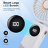 Handheld Fan, Portable Hand Fan USB Rechargeable Fans with 5 Speeds, Mini Foldable Battery Operated Fan, Small Desktop Fans with LED Display for H...