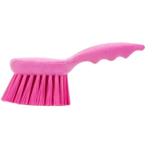 SPARTA 40541EC26 Plastic Scrub Brush, Utility Brush, Kitchen Brush With Hanging Hole For Cleaning, 8 Inches, Pink...