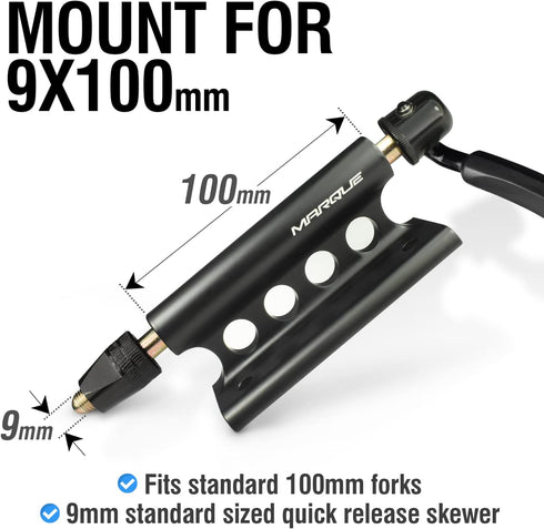 MARQUE Bike Fork Mount Block – Quick Release Bicycle Fork Mount Made with Durable Alloy Used for Transport and Storage, Use on Trucks, Vans, SUVs ...
