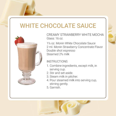 Monin - Gourmet White Chocolate Sauce, Creamy and Buttery, Great for Desserts, Coffee, and Snacks, Gluten-Free, Non-GMO (12 Ounce)...