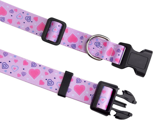 Dog Collar for Small Dogs, Soft Comfy Pet Collar for Small Medium Large Dogs, Geometry Pattern for Boy Girl Puppy Dogs(Love Cute,S)...
