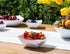 Posh Setting Square Plastic Serving Bowls, Small White Plastic Candy Bowls, 4 Pack Plastic Disposable Party Snack, Buffet, Chips, or Salad Bowl, H...