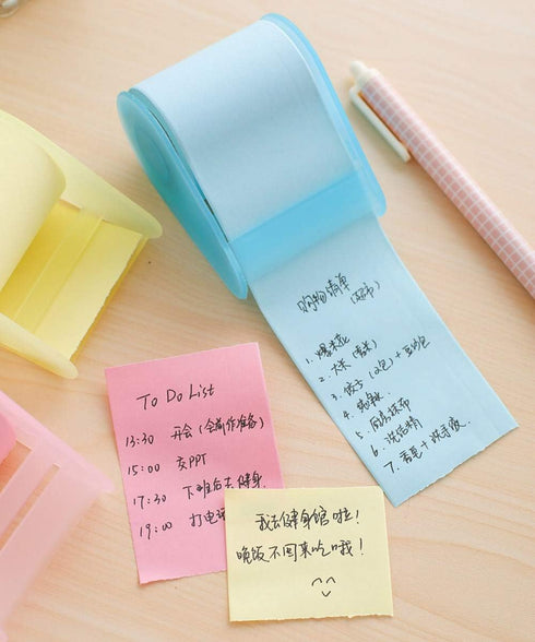 Full Adhesive Roll Sticky Notes, Self-Stick Notes,Width x Length 2 x 300 Inches, 4 Rolls/Pack (Four Colors with Dispensers)...