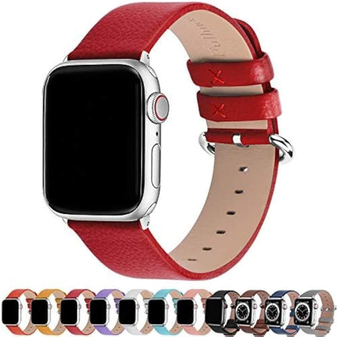 Fullmosa Leather Bands Compatible with Apple Watch Band 41mm 40mm 38mm 42mm 44mm 45mm 46mm 49mm Women Men for iWatch Ultra 2/Ultra/10/9/8/7/6/5/4/...