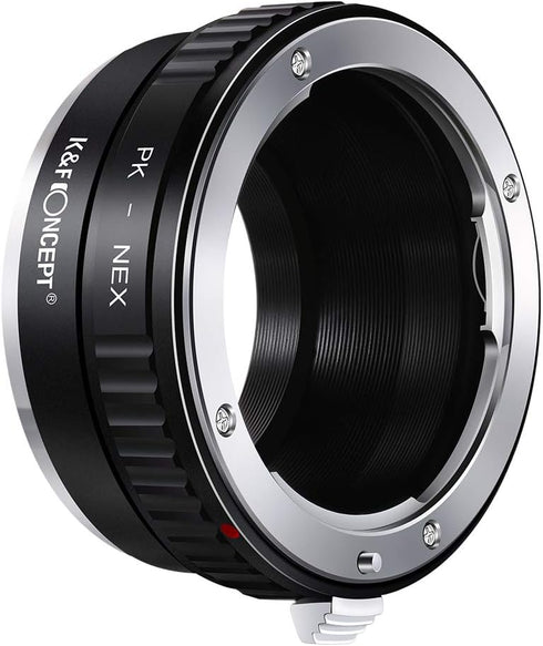 K&F Concept PK K Mount Lens to Sony NEX E-Mount Lens Adapter, Compatible with Sony NEX-3 NEX-3C NEX-3N NEX-5 NEX-5C NEX-5N NEX-5R NEX-5T NEX-6 NEX...