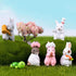 MAOMIA 12 Pcs Rabbit Figures for Kids, Bunnies Toy Set Cake Toppers, Miniature Rabbit Fairy Garden Figurines Collection Playset for Christmas Birt...