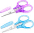 2 Pack Small Sewing Scissors Stainless Steel Crafting Scissors Sharp Scissors with Cover, Precision Portable Scissors for Embroidery Quilting Sewi...