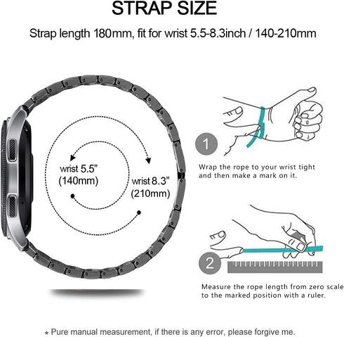 Bands Compatible with Samsung Galaxy Watch 3 (45mm), 22mm Full Rhinestone Diamond Stainless Metal Strap with Bezel Ring Cover Replacement for Wome...