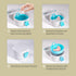 ARGOMAX Leak Proof Retainer Cleaner Case, Denture Cups for Soaking Dentures, Denture Travel Case (White+Blue)....