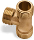Tee Pipe Fitting T Pipe Connector Brass Tee Equal Tee 1/2" male x 1/2" male x 1/2" male Plumbing Tee for Repair 3 Way Pipe Fitting...