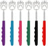 6 Pack Telescoping Back Scratcher - Bear Claw Back Scratchers - Portable Extendable Backscratcher with Rubber Handles in Black, Blue, Green, Purpl...