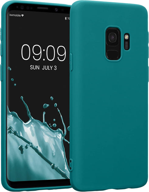 kwmobile Case Compatible with Samsung Galaxy S9 Case - Soft Slim Protective TPU Silicone Cover - Teal Matte...