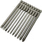 Long Slotted Head and Cross Phillips Screwdriver Bit Sets with 1/4 Inch Hex Shank 4 inch Lenght 4pcs Slotted Head and 6pcs Philips Cross Head Scre...