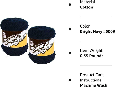 Sugar'N Cream Yarn - Solids-Bright Navy2......