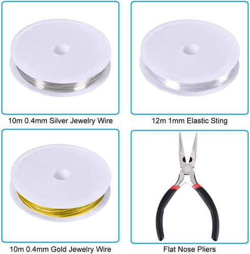 PAXCOO Jewelry Making Supplies Kit - Jewelry Repair Tools with Accessories Jewelry Pliers Findings and Beading Wires for Adult and Beginners...