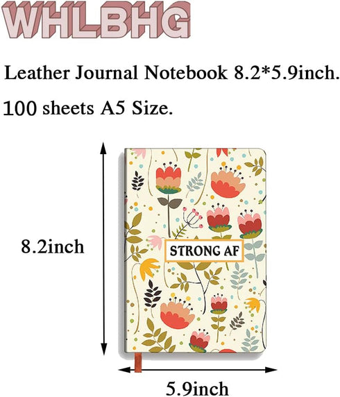 Inspirational Gift Motivational Leather Journal Encouragement Gift Inspirational Lined Journal Notebook Leather Hardcover Notebooks for Writing A5...