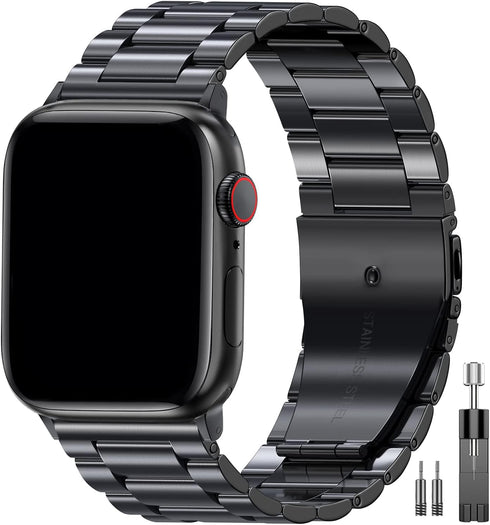 EPULY Metal Band Compatible with Apple Watch Band 49mm 45mm 44mm 42mm 41mm 40mm 38mm Men & Women, Business Stainless Steel Strap for iWatch Bands ...