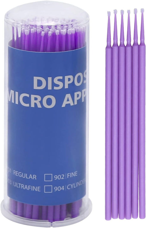 Touch Up Paint Brushes for Automotive Paint Chip Repair Disposable Micro Applicators (S:1.5mm, Purple)-100 Pieces...