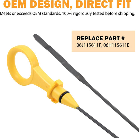 06J115611F Oil Dipstick for 2008-2013 Audi A3, 09-17 A4 A5 Quattro, 12-16 Q3, 11-15 Q5, 08-13 Jetta, 08-18 Passat B6 2.0T Engine Oil Level Dipstic...
