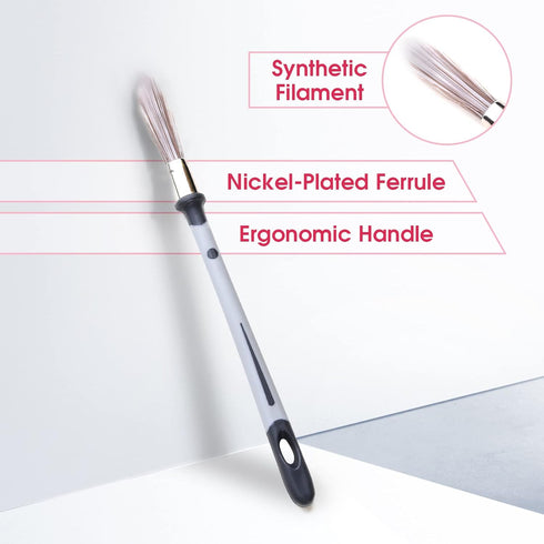 1pc 0.45 Inch Small Paint Brush, Paint Brushes for Walls, Touch up, Baseboards, Paint Brush for House Wall Corners, Paint Edger...