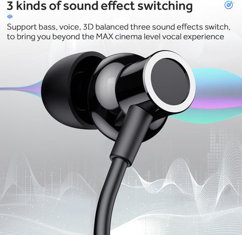 Neckband Wireless Bluetooth Headset, Sports Running Headphones, in Ear Hi-Fi Stereo Gamers Earbuds, Waterproof Earphones, Extra Long Playback with...