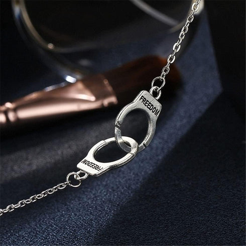 Handcuffs Anklet Bracelet stainless steel Cute Silver Anklets chain charm Foot Jewelry Accessories for Women Summer Beach...