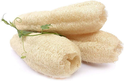 Natural Whole Loofah 3 PCS Exfoliating Body Scrubber Dead Skin Remover Bath Sponge Shower Zero Waste...