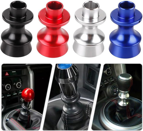 Manual Car Gear Shift Knob Adapter,Shift Knob Boot Retainer Adapter Aluminum Alloy Gear Shift Knob Retainer Fit for SubaruBRZD,FT86 GT86,Black...