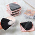 4 Pack Triangle Powder Puffs for Face Powder,Soft Velour Makeup Setting Powder Puff with Case,Black...