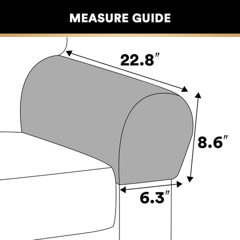 PrinceDeco 4 Pack Thick Velvet Stretch Armrest Covers for Chairs, Sofas & Armchairs - Non Slip, Grey...