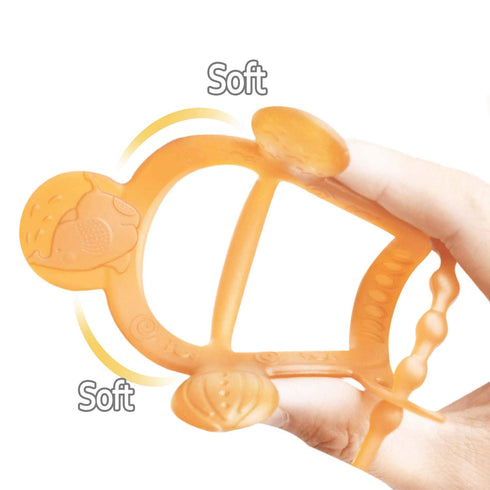 ?Never Drop from Hand? HEORSHE Baby Teething Toys for Babies 0-6 6-12 Months Teethers for Infants Toddlers Silicone Molars Adjustable Wristband Ch...