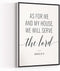 KEJPU Canvas Wall Art Modern Art Print As For Me And My House We Will Serve The Lord Art,Joshua 24 15 Painting Artwork Wall Decor For Home Office ...