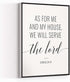 KEJPU Canvas Wall Art Modern Art Print As For Me And My House We Will Serve The Lord Art,Joshua 24 15 Painting Artwork Wall Decor For Home Office ...