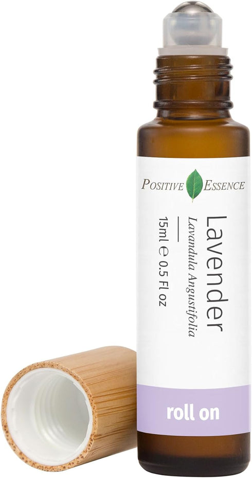 Lavender Essential Oil Roll On, Pure Lavender Essential Oil and Jojoba Oil for Relaxation and Skin Application, Leak-Proof Rollerball (15 mL)...