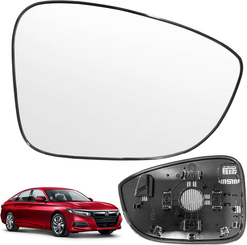 Compatible With Honda Accord 2018 2019 2020 2021 2022 Passenger Right Side Mirror Glass Replacement, Heated Side Rearview Mirror with Backing Plat...